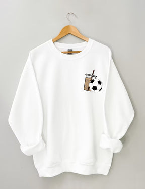 Sweat-shirt de football au café glacé du week-end