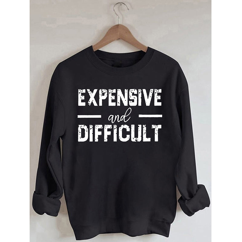 PeachBruh Langarm-Sweatshirt mit teurem und schwierigem Aufdruck