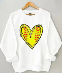 Sweat-shirt coeur de baseball