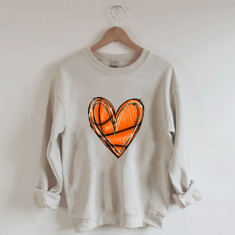 Sweat-shirt coeur de basket-ball
