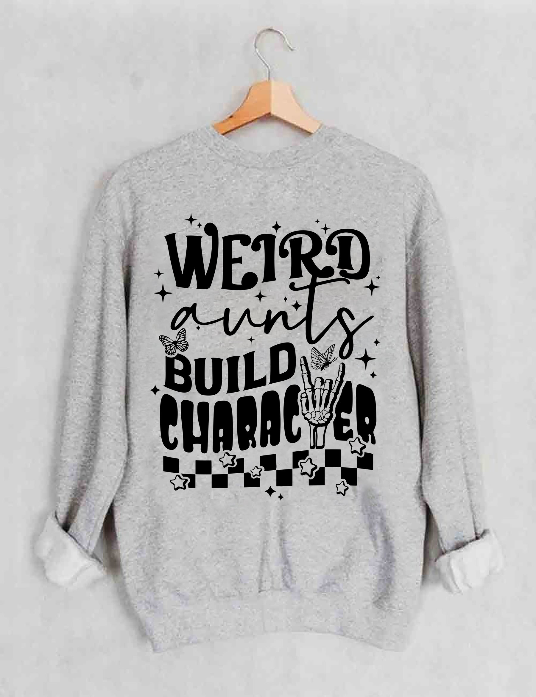 Sweat-shirt de personnage de construction de tantes étranges