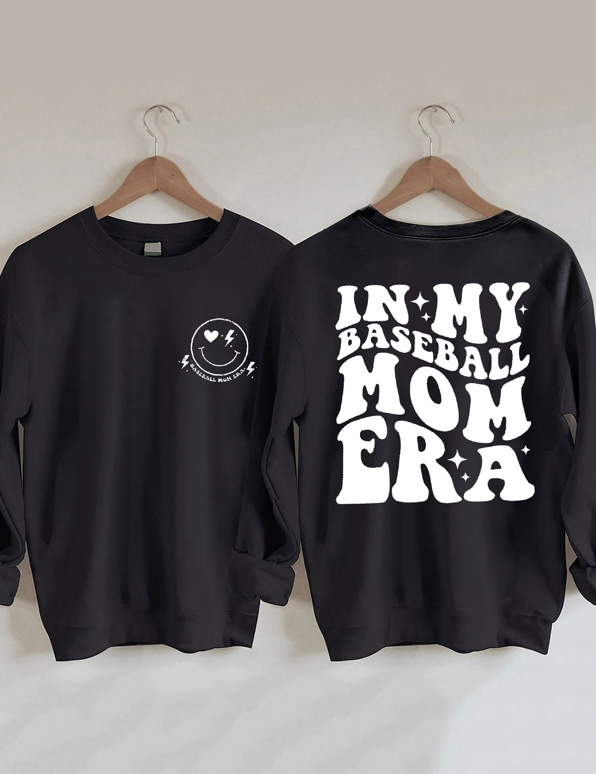 Sweat-shirt Dans mon époque de maman de baseball