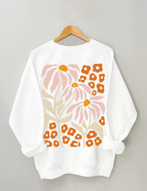 Cultivez des pensées positives Sweat-shirt Vintage Wildflowers