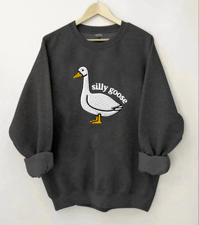 Sweatshirt mit Silly Goose-Print 