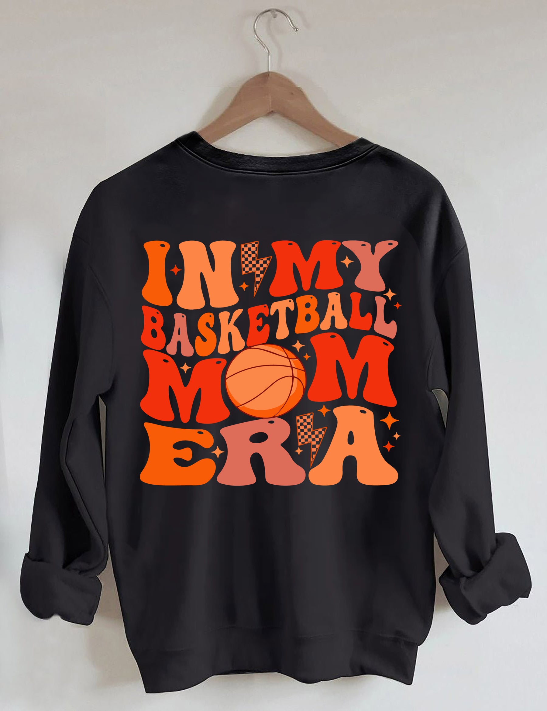 Sweat-shirt Dans mon ère de maman de basket-ball