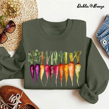 Carottes Aquarelle Légumes Jardinage Sweatshirt