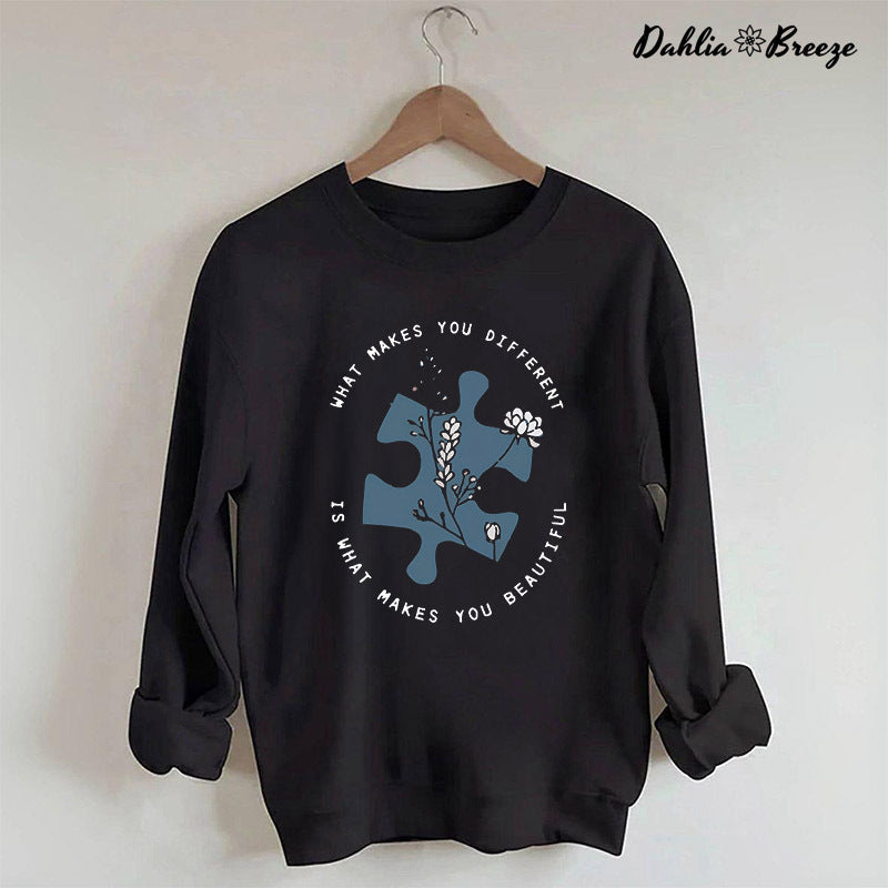 Ce qui vous rend différent Sweat-shirt de sensibilisation à l'autisme