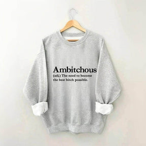 Sweat-shirt Ambitchous à imprimé lettre