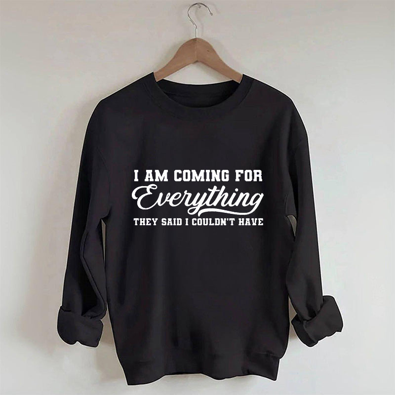 Je viens pour tout sweat-shirt