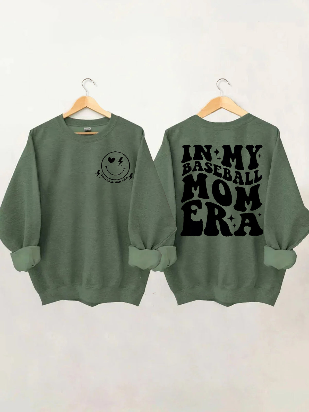 Sweat-shirt Dans mon époque de maman de baseball