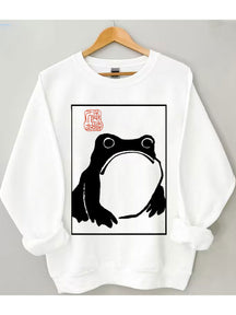 Unbeeindrucktes Frosch-Sweatshirt 