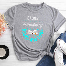 T-shirt col rond amateur de livres
