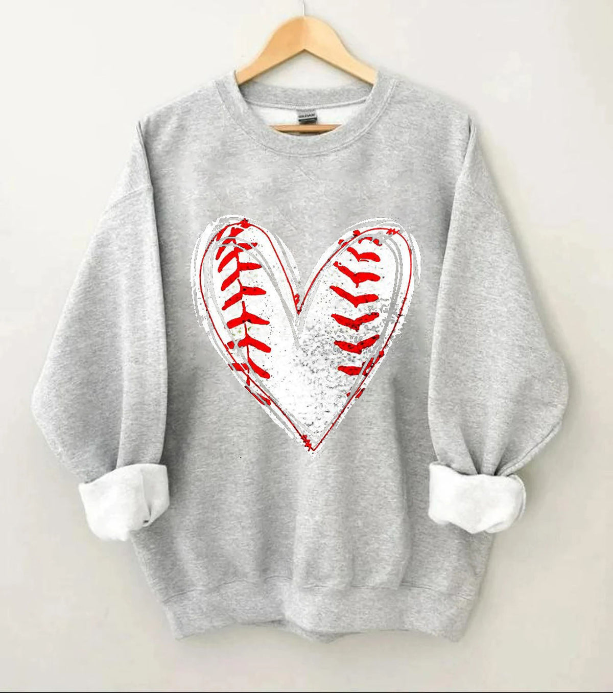 Chemise de siège coeur de baseball 