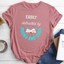 T-shirt col rond amateur de livres
