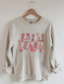 Sweat-shirt bottes de cow-girl