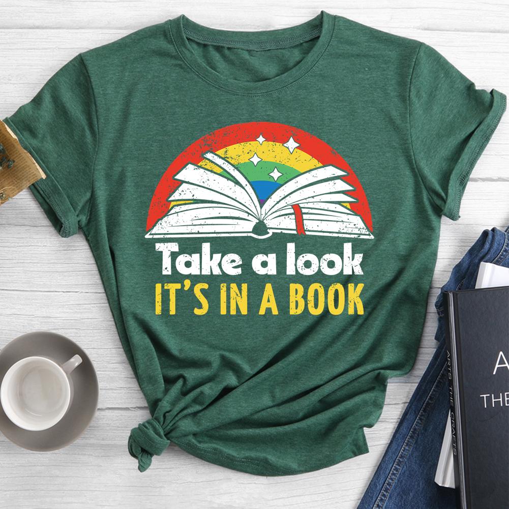 Jetez un oeil à It's in a Book T-shirt à col rond