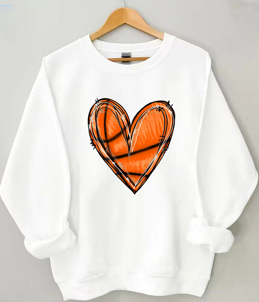 Sweat-shirt coeur de basket-ball
