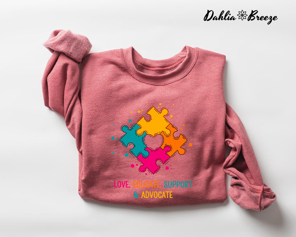 Sweat-shirt mignon pour professeur d'autisme