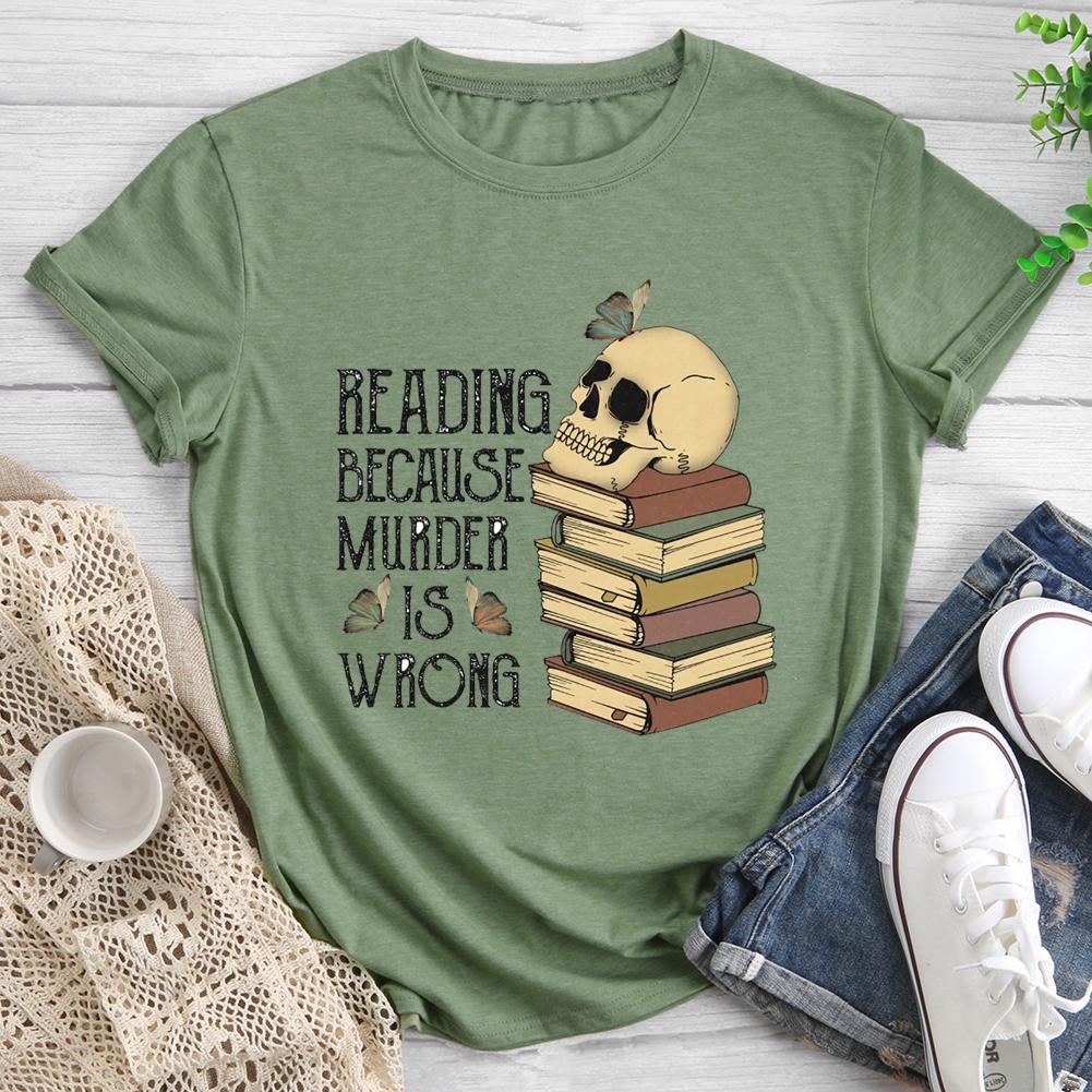 T-shirt col rond amateur de livres