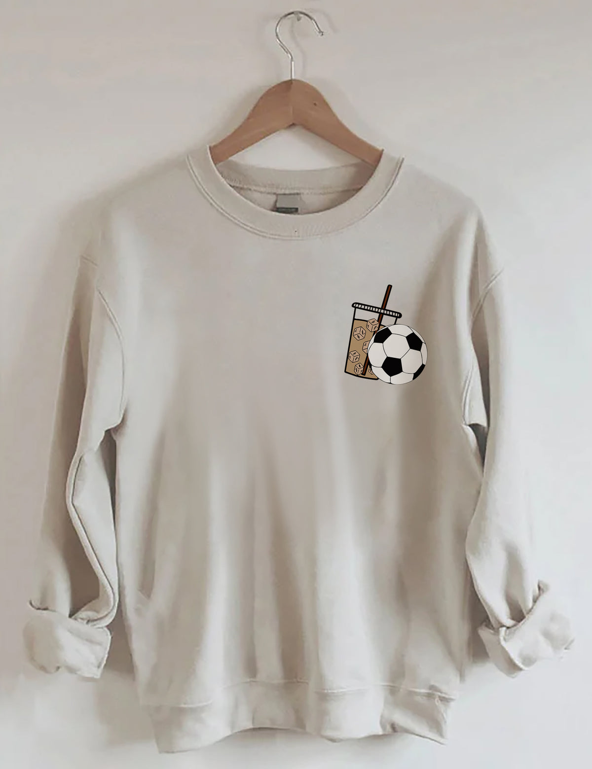 Sweat-shirt de football au café glacé du week-end