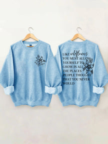 Sweat-shirt J'aime les fleurs sauvages