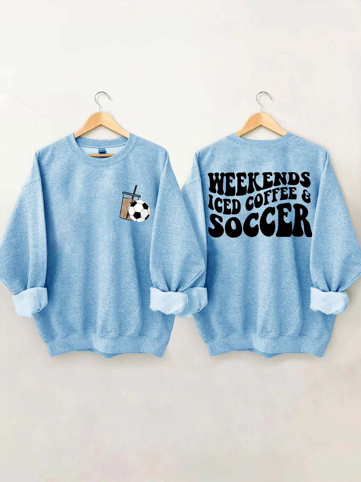 Sweat-shirt de football au café glacé du week-end