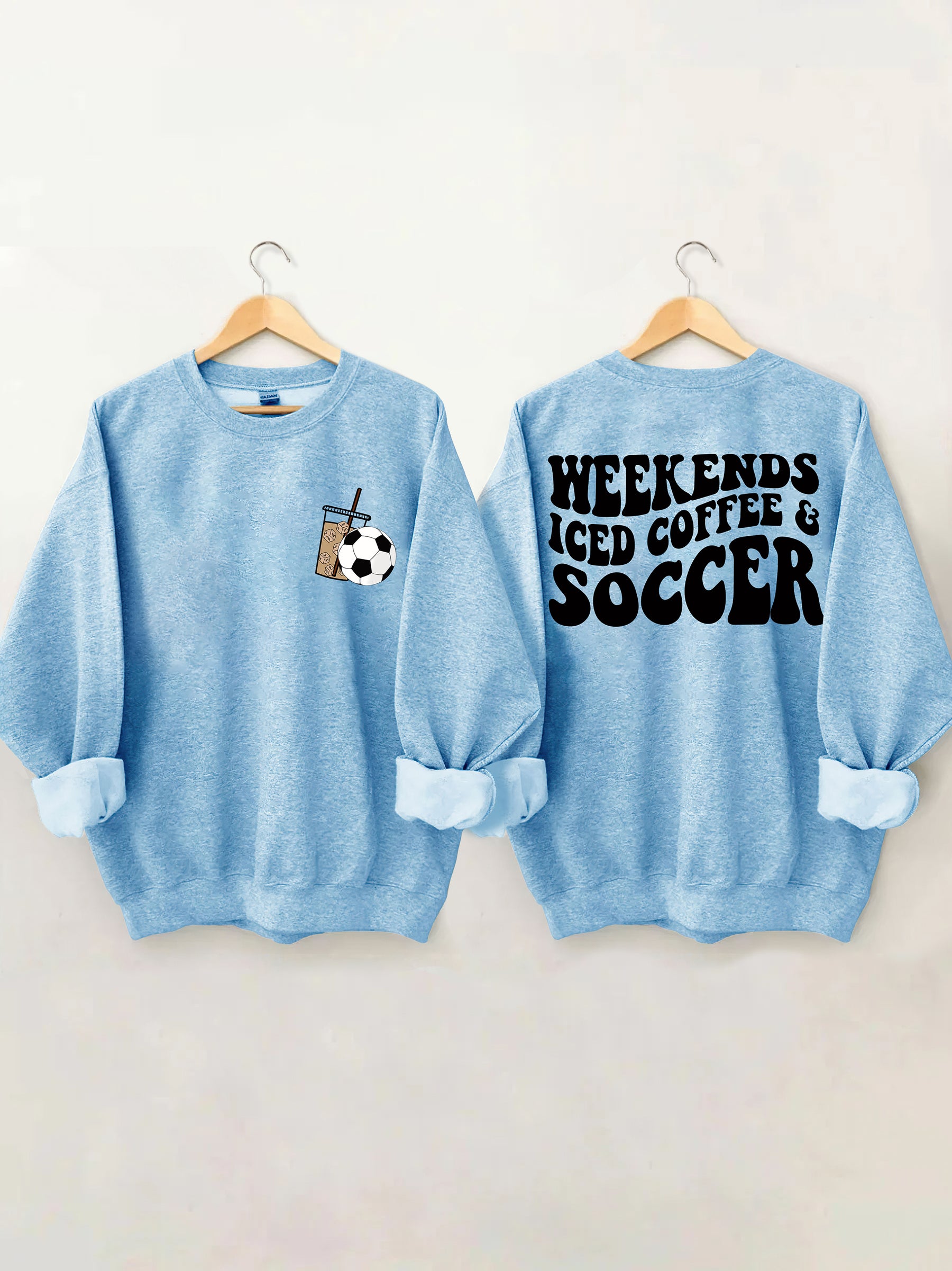 Sweat-shirt de football au café glacé du week-end