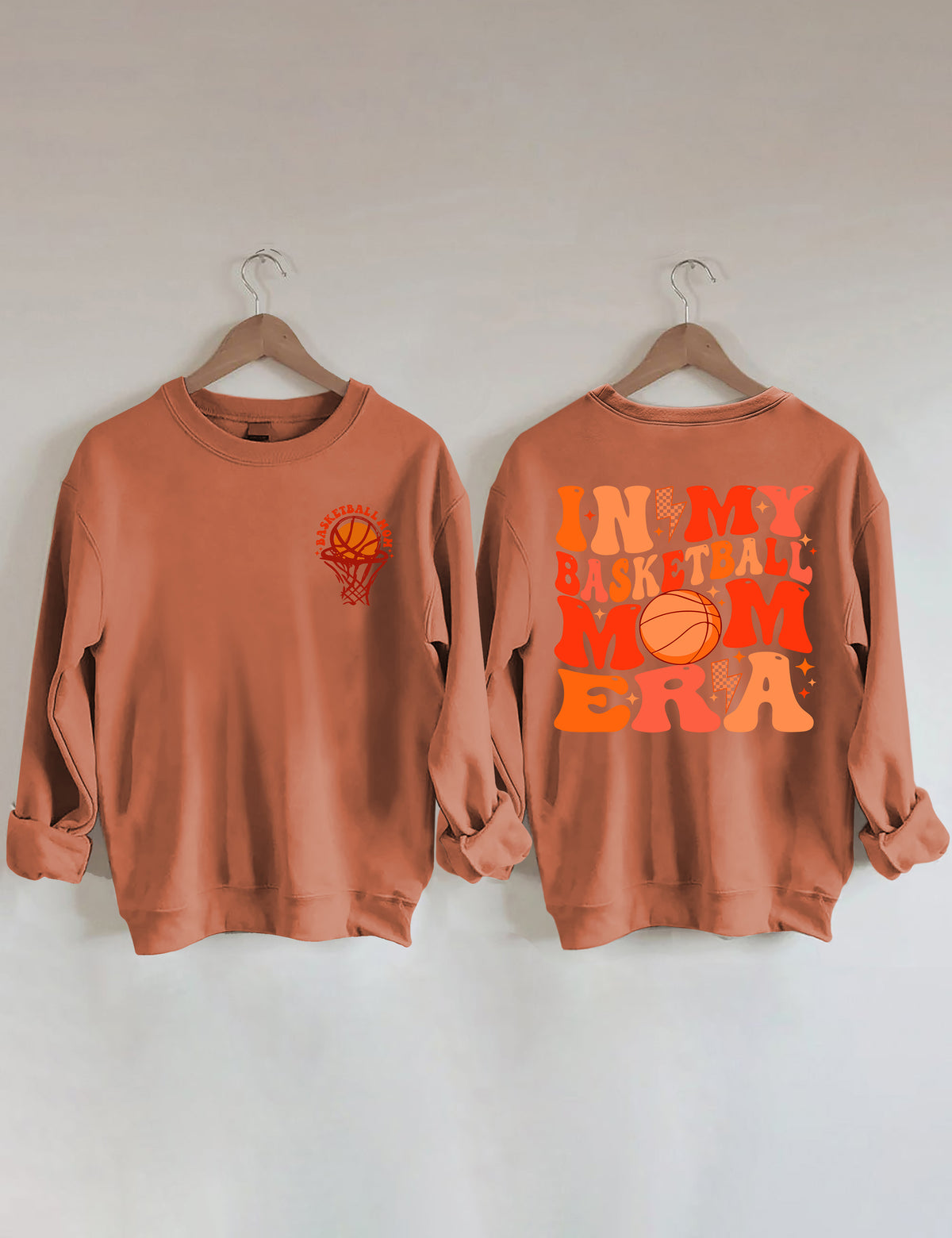 Sweat-shirt Dans mon ère de maman de basket-ball