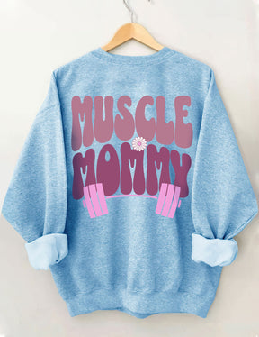 Sweat-shirt de couverture de pompe de maman musculaire