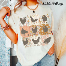 T-shirt poulets de ferme vintage