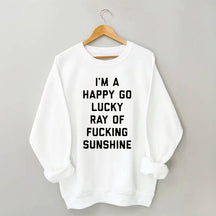 Funny Letter Print Casual Sweatshirt