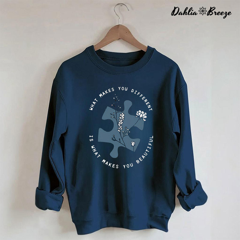 Ce qui vous rend différent Sweat-shirt de sensibilisation à l'autisme