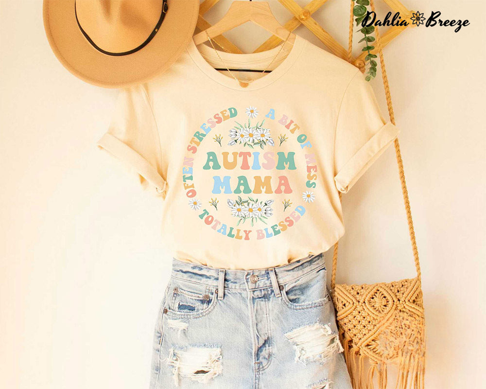 T-shirt de sensibilisation à l'autisme Mama