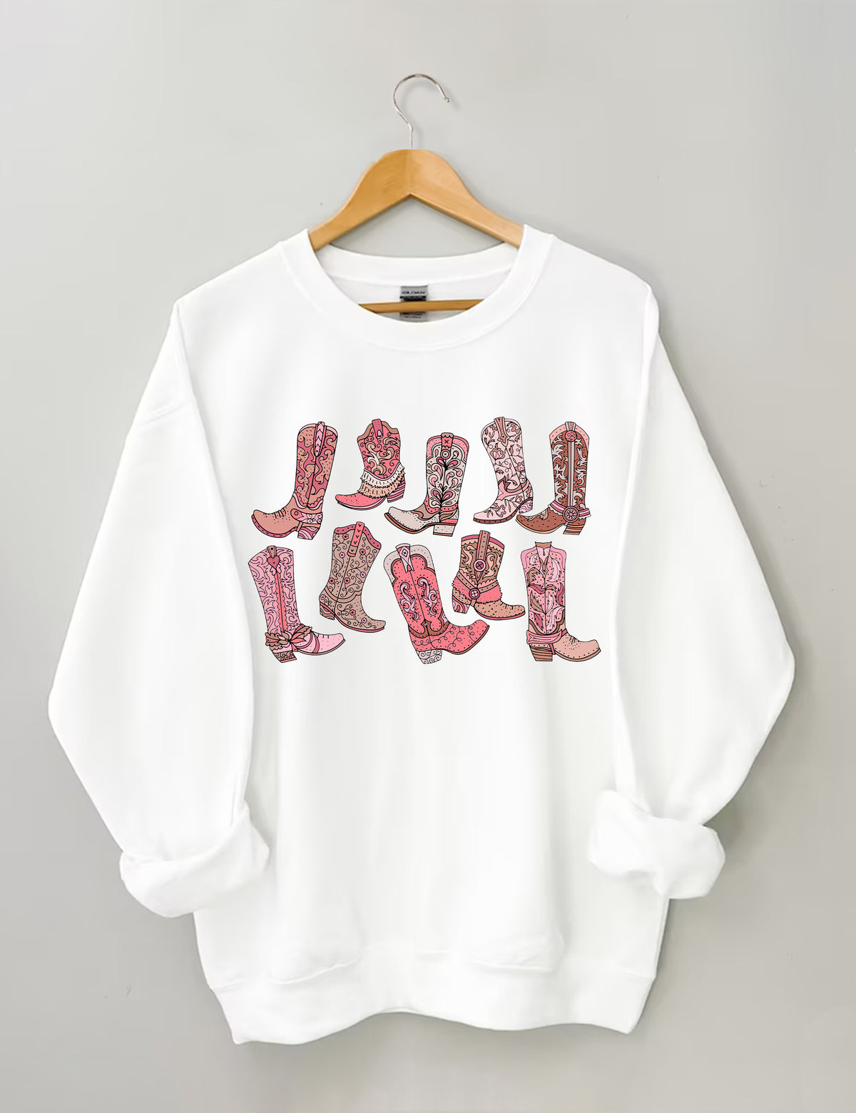 Sweat-shirt bottes de cow-girl