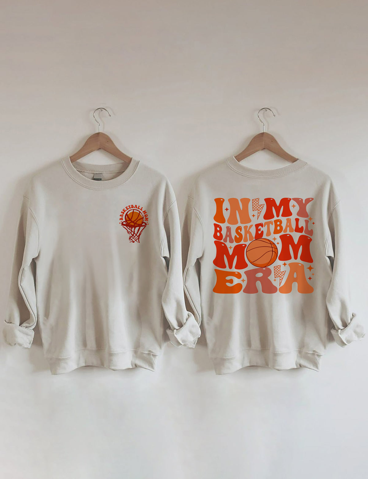 Sweat-shirt Dans mon ère de maman de basket-ball