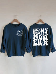Sweat-shirt Dans mon époque de maman de baseball