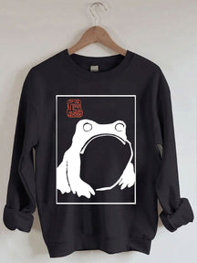 Unbeeindrucktes Frosch-Sweatshirt 