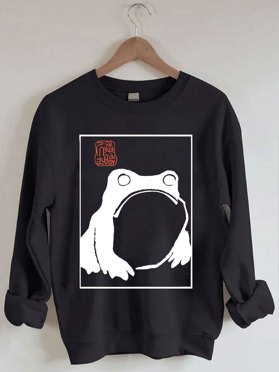 Unbeeindrucktes Frosch-Sweatshirt 