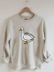 Sweatshirt mit Silly Goose-Print 