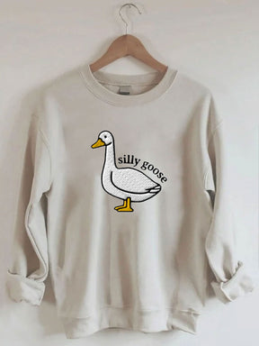 Sweatshirt mit Silly Goose-Print 