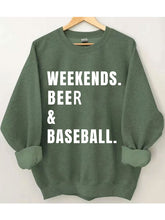 Sweat-shirt de baseball à la bière du week-end