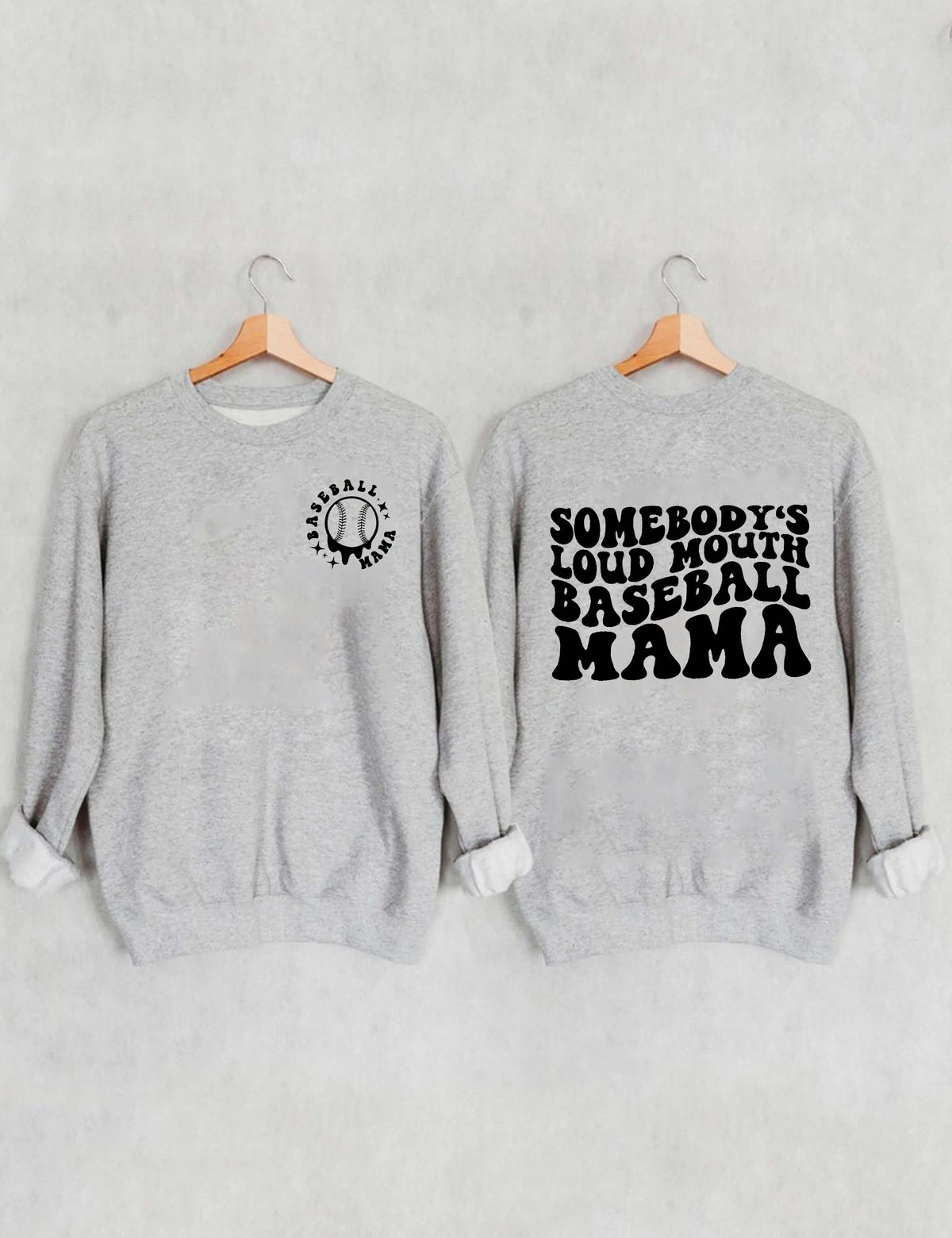 Sweat-shirt maman de baseball à gueule bruyante de quelqu'un