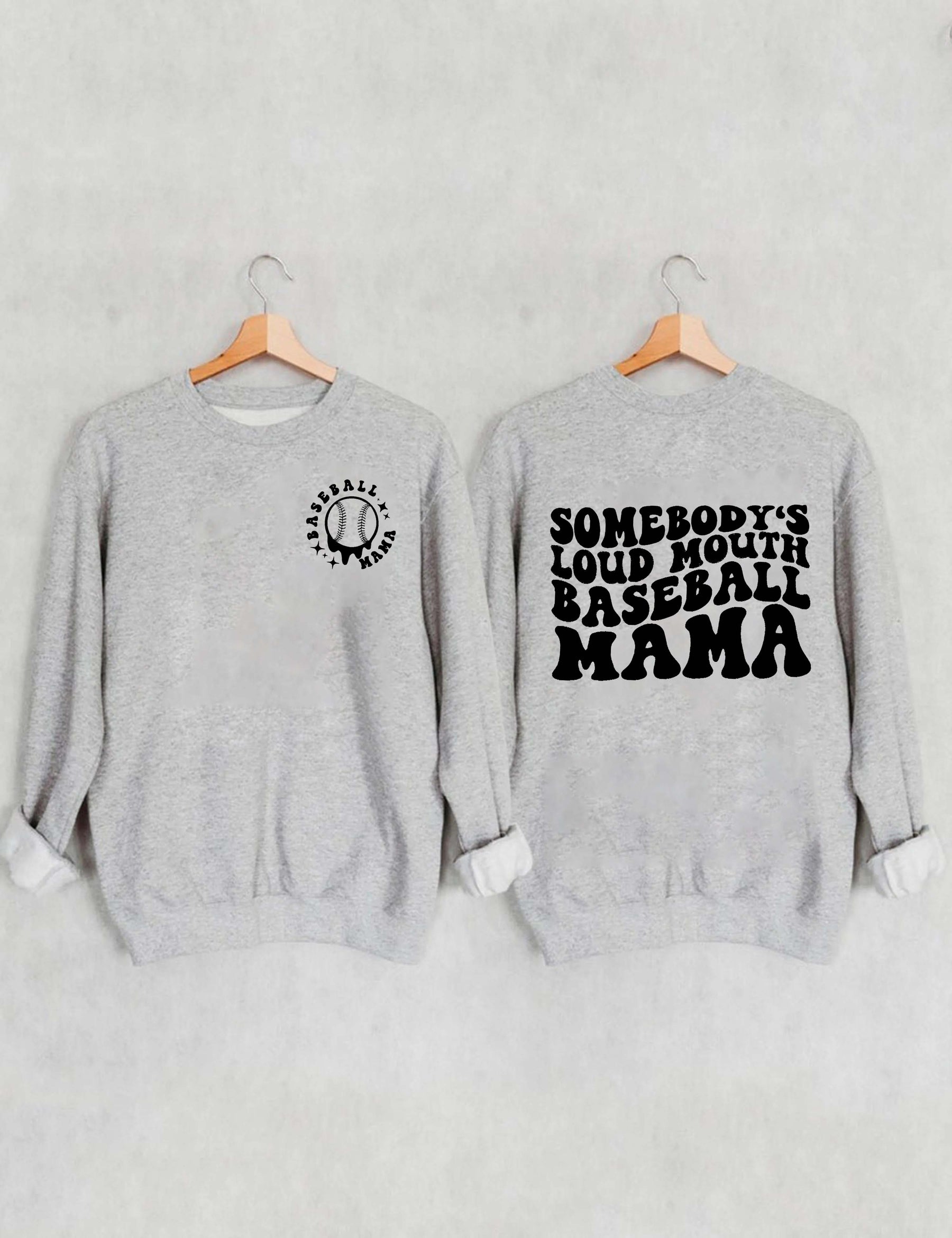 Sweat-shirt maman de baseball à gueule bruyante de quelqu'un