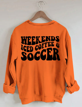 Sweat-shirt de football au café glacé du week-end