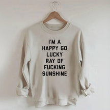Funny Letter Print Casual Sweatshirt