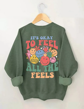 Sweat-shirt C'est bon de ressentir toutes les sensations
