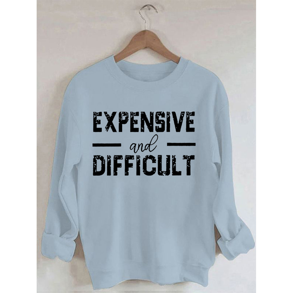 PeachBruh Langarm-Sweatshirt mit teurem und schwierigem Aufdruck