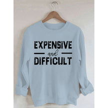 PeachBruh Langarm-Sweatshirt mit teurem und schwierigem Aufdruck