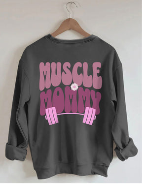 Sweat-shirt de couverture de pompe de maman musculaire