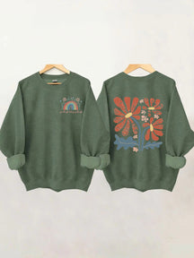 Grandissez à travers ce que vous traversez Boho Flowers Sweatshirt